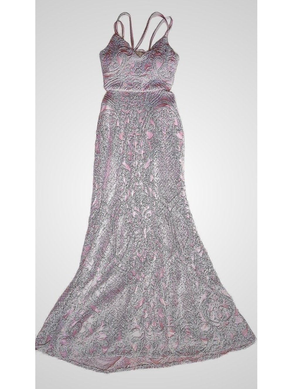 Homecoming Morgan & Co. Pink Sequin Embellished Formal Gown Size 7 #hoco #event